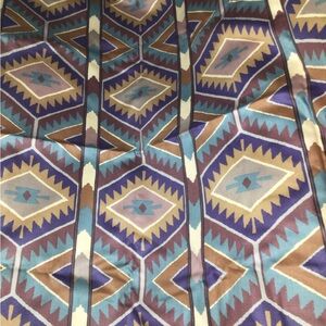VINTAGE 1984 BLOOMCRAFT FABRIC  4 yards southwestern tribal Aztec Teflon